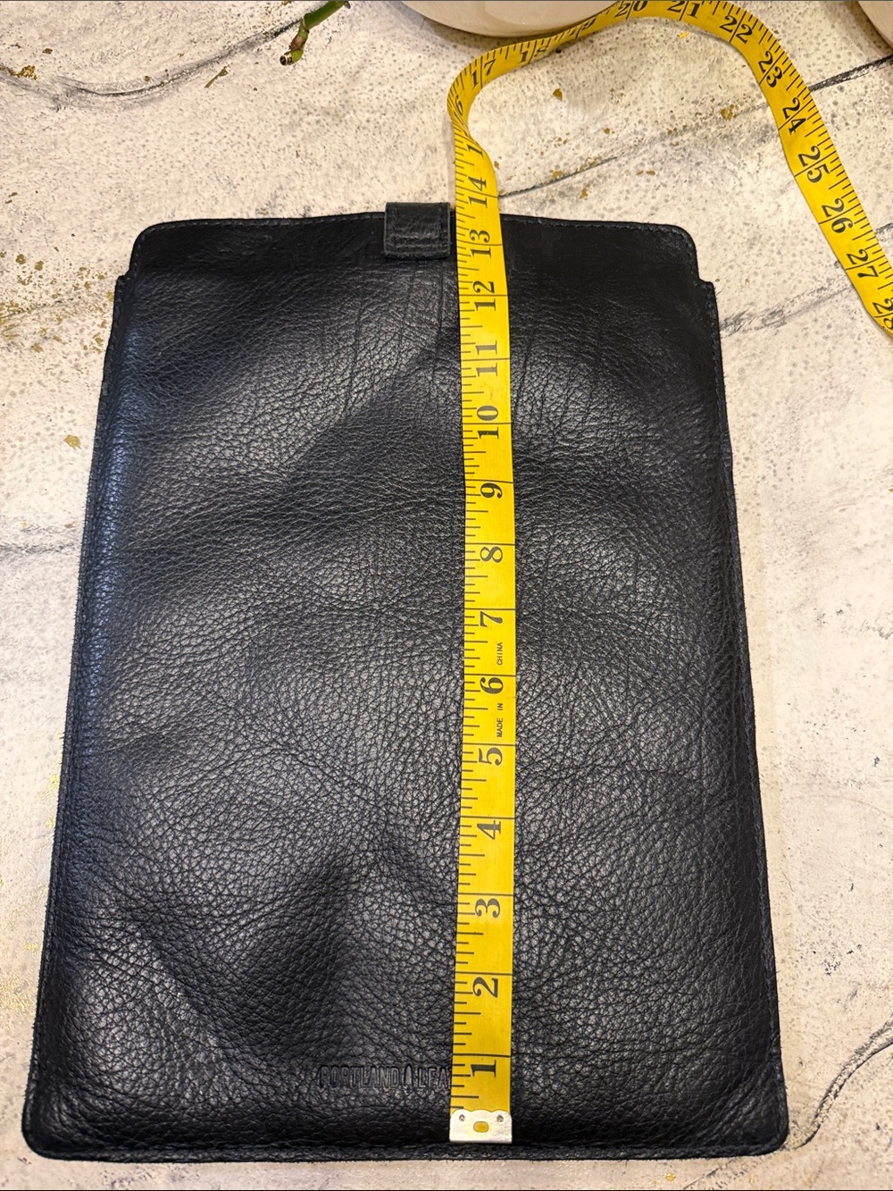 Portland Leather Black Pebbled Leather Tablet Sleeve - Picture 5 of 5